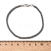 304 Stainless Steel Curb Chian Bracelets for Women Men BJEW-K240-12B-AS-5