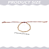 1Pc Twist Brass Braided Bead Bracelets for Women BJEW-LP0003-20-2