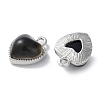 Alloy with Black Glass Pendant FIND-Z014-23P-2