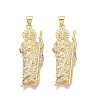 Religion Brass Micro Pave Clear Cubic Zirconia Pendants KK-N287-46E-G-1