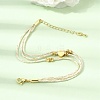 Polyester Multi-Strand Bracelets FB-CBA983F-02G-4