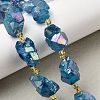 Electroplated Raw Rough Natural Amethyst Beads Strands G-Z131-J02-01-2