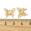 Hollow Brass Micro Pave Cubic Zirconia Pendants X-KK-H460-51G-3
