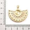 Fan Shaped Rack Plating Brass Micro Pave Cubic Zirconia Pendants KK-G512-28A-G-3