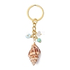 Natural Shell Pendant Keychains KEYC-JKC01094-02-4