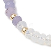 Chakra Dyed Natural Malaysia Jade Rondelle Beaded Bracelets for Women BJEW-JB13147-3