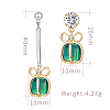 Brass Micro Pave Cubic Zirconia Dangle Stud Earrings EJEW-EE0004-35GP-03-2