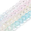 Transparent Painted Glass Beads Strands LS-DGLA-A034-T8mm-A21-2