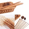 Carbonize Bamboo Knitting Needles Set TOOL-WH0016-16-3