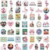 50Pcs Cartoon Flamingo PVC Sticker STIC-D280-08-2