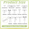 13Pcs 13 Styles Bowknot Alloy Rhinestone Brooches for Backpack Clothes JEWB-GA0001-36-2