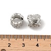 Rack Plating Brass Micro Pave Cubic Zirconia European Beads KK-Q795-03P-3