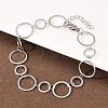 304 Stainless Steel Link Chain Bracelets for Women BJEW-P373-03A-P-3