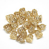 Brass Cubic Zirconia Charms X-KK-T032-016G-2