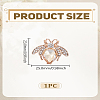 1Pc Bees Alloy Rhinestone Brooches for Backpack Clothes JEWB-LP0010-09-2