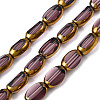 Electroplate Glass Beads Strands EGLA-N008-015B-1