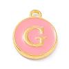 Golden Plated Alloy Enamel Charms ENAM-Q437-14G-1