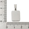 304 Stainless Steel Pave Natural White Shell Pendants STAS-S130-03P-C-3