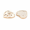 Brass Micro Pave Clear Cubic Zirconia Pendants KK-S364-182-2