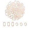 100Pcs 2 Styles Transparent Acrylic Linking Rings OACR-CJ0001-17-1