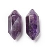 Natural Amethyst Double Terminal Pointed Pendants G-C007-02A-08-2