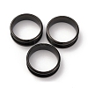 201 Stainless Steel Grooved Finger Ring Settings STAS-TAC0001-10D-B-5