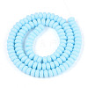 Opaque Spray Painted Glass Beads GLAA-ZX008-6mm-18J-2