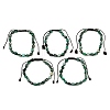 Dyed Natural Imperial Jasper Beads Braided Bead Bracelets for Men Women BJEW-D360-01B-4