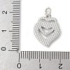 Brass Pave Natural White Shell Pendants KK-S522-08C-P-3