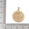 Brass Micro Pave Clear Cubic Zirconia Pendants ZIRC-M001-11G-3