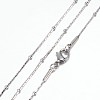 Non-Tarnish 304 Stainless Steel Boston Link Chain Necklaces STAS-P101-46P-1