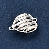 925 Sterling Silver 3D Holow Connector Charms STER-F058-02S-01-3