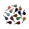 Natural & Synthetic Mixed Stone Gourd Pendants G-N344-08P-1