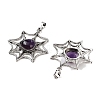 Natural Amethyst Spider Web Pendants X-G-Q163-09AS-08-2