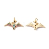 Rack Plating Brass Micro Pave Colorful Cubic Zirconia Pendants ZIRC-C040-48F-G-1