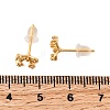 Brass Micro Pave Clear Cubic Zirconia Bowknot Stud Earrings EJEW-C158-14B-G-5