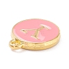 Golden Plated Alloy Enamel Charms X-ENAM-Q437-14Y-2