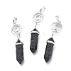 Natural Lava Rock Pointed Big Pendants G-D0021-01P-16-2