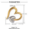 Two Tone 304 Stainless Steel Pendants STAS-OY012-84G-2