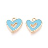 Alloy Enamel Pendants PALLOY-T092-27G-05-1