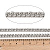 Tarnish Resistant Men's Jewelry Making 201 Stainless Steel Curb Chains CHS-A003B-1.5mm-5