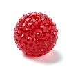 Chunky Resin Rhinestone Bubblegum Ball Beads RESI-S259-A02-1