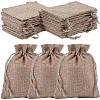 Beebeecraft Polyester Imitation Burlap Packing Pouches Drawstring Bags ABAG-BBC0001-02A-01-1