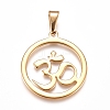 Yoga 304 Stainless Steel Pendants STAS-I135-24G-1