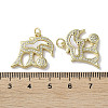 Brass Micro Pave Cubic Zirconia Pendants KK-G485-27D-G-3