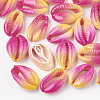 Spray Painted Natural Cowrie Shell Beads X-SHEL-S274-01B-1