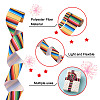 2Rolls 2 Styles Stripe Pattern Printed Polyester Grosgrain Ribbon OCOR-TA0001-37F-11