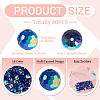 80Pcs AB Color Plated Glass Beads EGLA-TA0013-01B-4