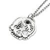 Skull Rhinestone Pendant Necklaces with Rolo Chains NJEW-F309-06-1