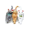 Christmas Triple Cute Cat Alloy Enamel Pins PW-WG2CB0D-01-2